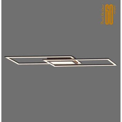 Image of JUST LIGHT. LED ceiling light Asmin, CCT, black, 100x17.9cm