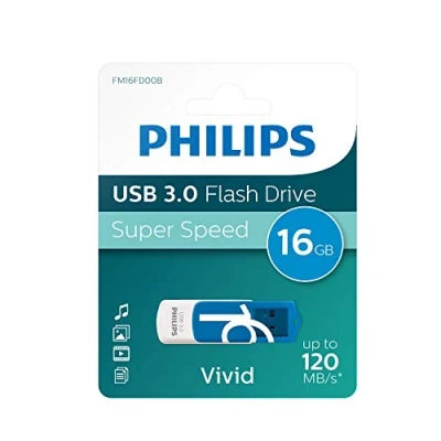 Image of Philips Vivid 3.0 USB Stick 16GB High Speed Flash Drive Read: 120MB/s, Write: 10MB/s