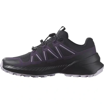 Image of Salomon Women&#039;s Speedcross Peak Running Shoe, Black/Nightshade/Orchid Petal, 6 UK