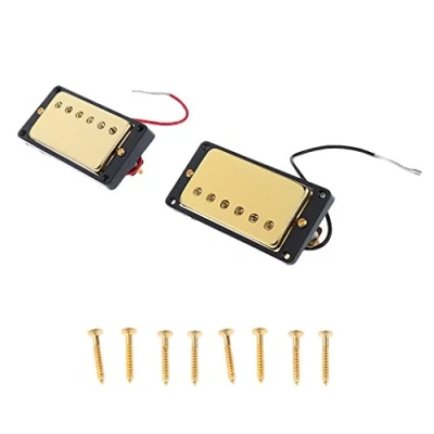 Image of Générique Gold Sealed Humbucker Attached for Gibson Les Paul Guitar