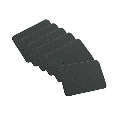 Image of FSSTUD 100 PCS Blank Kraft Paper Earring Display Cards Ear Studs Tags Black
