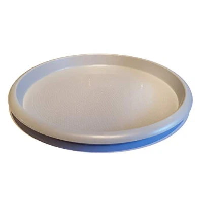Image of KB9 Kabi Plastic 40.6cm (16&quot;) Round Catering Bar Tray Speckled Grey