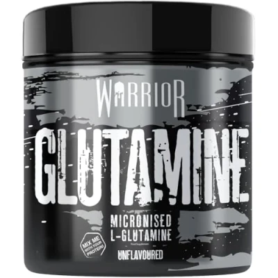 Image of Warrior Glutamine Powder 300 g Pure Micronised L Amino Acid Muscle Growth and Recovery Supplement, Plus Immune System Support, 60 Servings (Unflavoured)