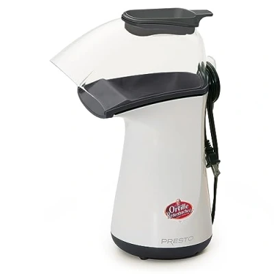 Image of Presto 04821 Poplite Hot Air Popcorn Popper, Plastic, White