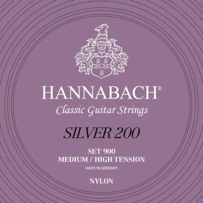 Image of Hannabach Classical Guitar Strings Series 900 Medium High Tension Silver 200 Set 900MHT