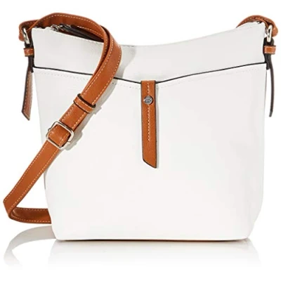 Image of Tom Tailor Acc Women&#039;s Novara Shoulder Bag, White (Weiß), 28x25x8.5 Centimeters (W x H L)
