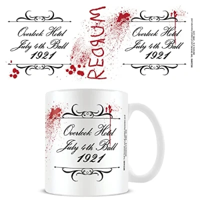 Image of Pyramid International The Shining Mug (Overlook Hotel Ball Design) 11oz Ceramic Coffee Mug, Mugs for Women and Men Official Merchandise, White