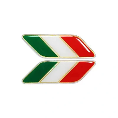 Image of Quattroerre 3D Sticker Diagonal Italy Flag