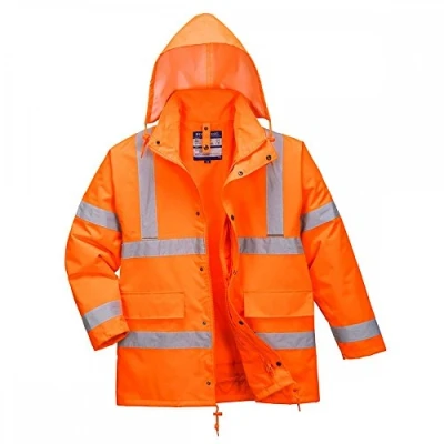 Image of Portwest Hi Vis 4 in 1 Traffic Jacket, Size: 4XL, Colour: Orange, S468ORR4XL