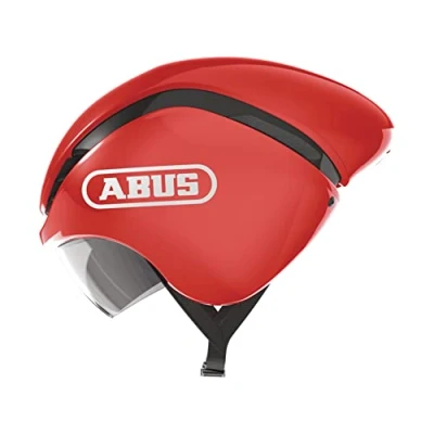 Image of ABUS GameChanger TT Time Trial Helmet Aerodynamic Cycling with Optimal Ventilation for Men and Women red, Size S
