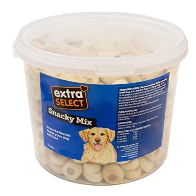 Image of Extra Select Snacky Mix Dog treat Biscuits in a 3lt Bucket (approx 270 biscuits)
