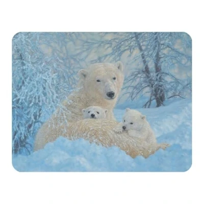 Image of 3D LiveLife Magnet Northern Family from Deluxebase. Lenticular Polar Bear Fridge Magnet. Magnetic decor for kids and adults with artwork licensed renowned artist, Beth Hoselton