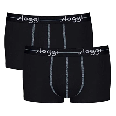 Image of Sloggi 2ER Packstart C2P BOX Pants, Men&#039;s, Size: Small, Schwarz