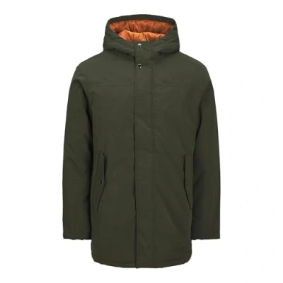 Image of Jack &amp; Jones Mens and Fen Parka Jacket in Khaki Size Medium