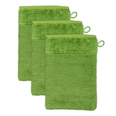 Image of Möve Set of 3 wash Gloves, Peridot, 20 x 15 cm