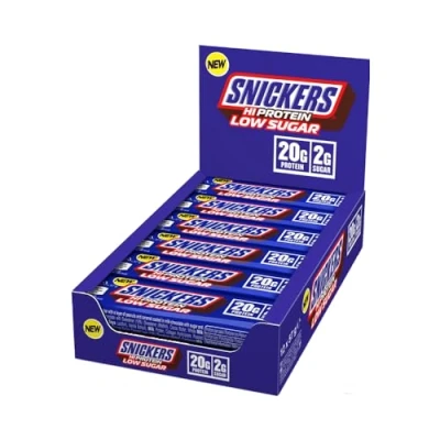 Image of Snickers Hi Protein/Low Sugar Protein Bar Box of 12 x 57g