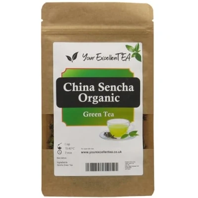 Image of China Sencha Organic Green Loose Leaf Tea (100g)