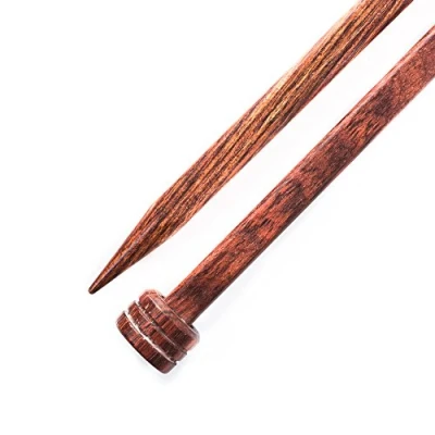 Image of KnitPro 30 cm x 6.5 mm Cubics Single Pointed Needles, Rosewood