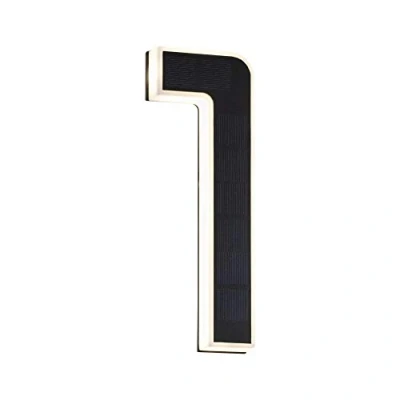 Image of Paulmann 79842 LED House Number 1 IP44 Warm White Replaceable Battery incl. 1x0.2 watt luminaire Black lamp Plastic Solar Light 3000 K, 0.2 W