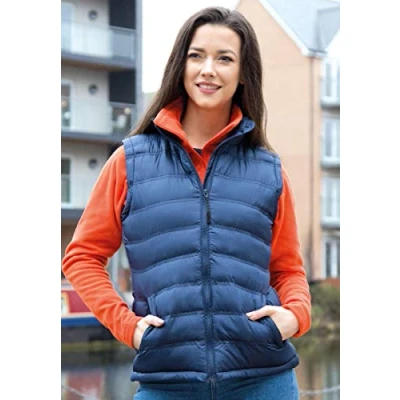 Image of Result Urban Lady Ice Bird Padded Gilet, Navy Blue, Medium. R193F