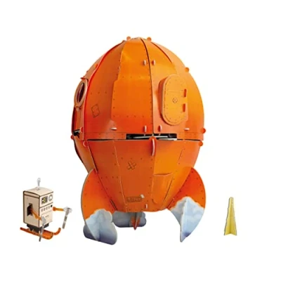 Image of Build Your Own Wallace &amp; Gromit Rocket from The Movie &#039;A Grand Day Out&#039; Eco Friendly Cardboard Craft Kit Ages 10+