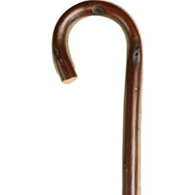 Image of Gents Economy Natural Wooden Chestnut Walking Stick with Crook Handle