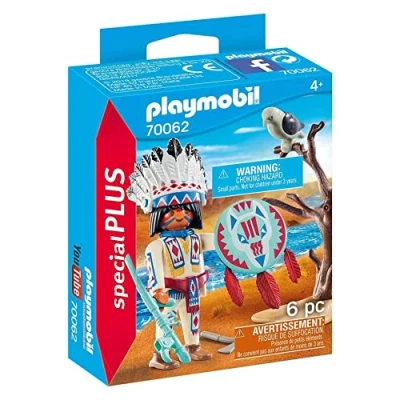 Image of Playmobil 70062 Special Plus Native American Chief, Fun Imaginative Role Play, PlaySets Suitable for Children Ages 4+