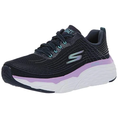 Image of Skechers Max Cushioning Elite Women&#039;s Running Shoes AW22 Navy Lavender