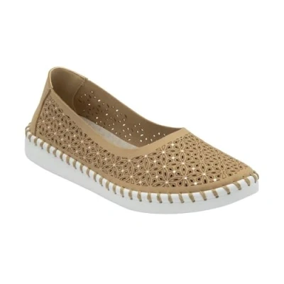 Image of Lotus Womens Slip On Shoes Floral Ladies Ballerina Pumps ULS468 Ewelina (Natural, UK Footwear Size System, Adult, Women, Numeric, Medium, 8)