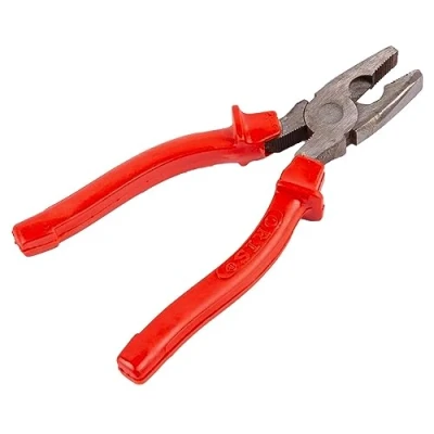 Image of Red 15cm Cast Iron Combination Pliers By Blackspur