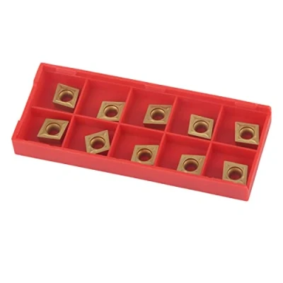 Image of 10Pcs/Box Carbide Inserts, Blade Cutter CNC Lathe Turning Tools with Storage Box, CCMT09t304 CCMT32.5