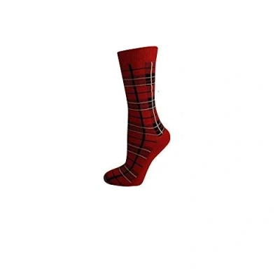 Image of M MACAHEL Ladies Womens Red Tartan Check socks (red tartan)