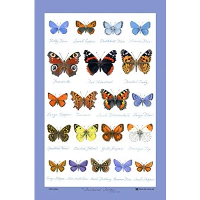 Image of Samuel Lamont Glencoe Butterflies Cotton Tea Towel