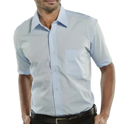 Image of Classic Shirt Short Sleeve Sky Blue 14.5