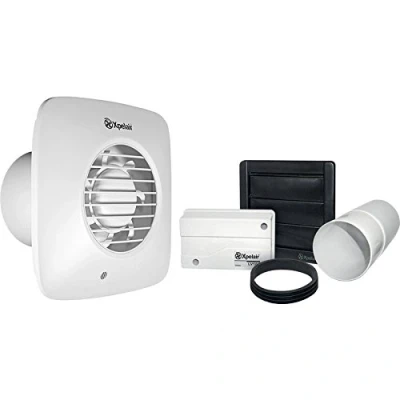Image of Xpelair Simply Silent Low Voltage Square Extractor Fan SSLV100HTS Humidistat &amp; Timer