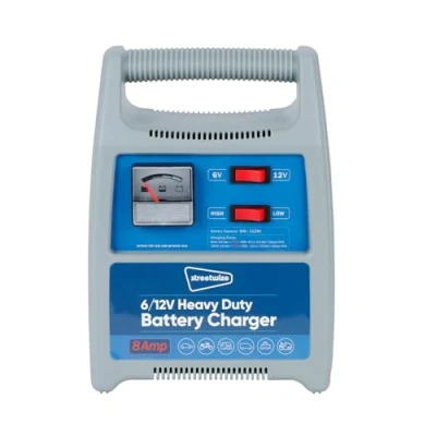 Image of Streetwize Automatic Battery Charger 6/12V, Car, Motorcycle, Lawnmower (8 Amp)