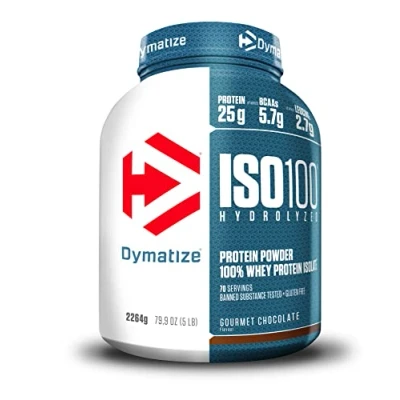 Image of Dymatize ISO 100 Hydrolyzed Gourmet Chocolate 2264g Whey Protein Hydrolysat + Isolat Powder