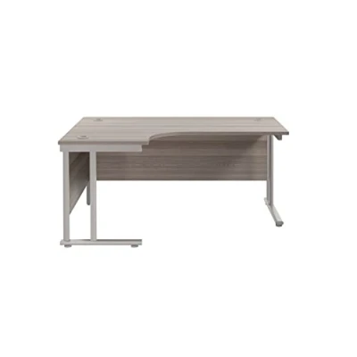 Image of TC Office OHD0010GO 160 cm Hippo Heavy Duty Left Corner Crescent Cantilever Desk Grey Oak