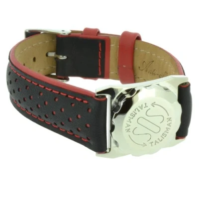 Image of SOS Talisman Watch Style Stainless Steel Red Leather Strap 18mm Wide