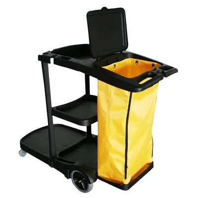 Image of Ramon Hygiene AF08180 Swift Janitors Trolley, Black, 130 x 55 100 cm