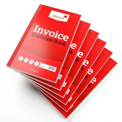 Image of Silvine Duplicate Cash Receipt Book 30 Receipts per Book, Gummed (63 x 105mm)