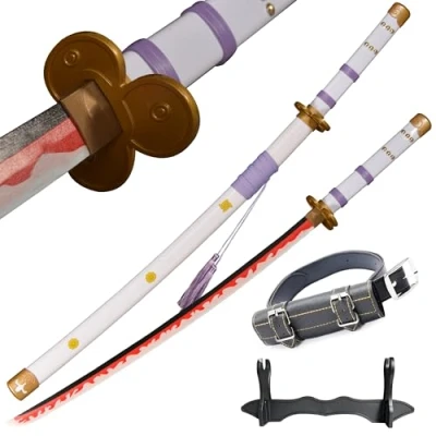 Image of LQZJG Anime cosplay sword, Roronoa Zoro Ame no Habakiri 103cm/40 inches white