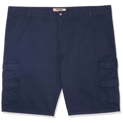 Image of Wrangler Men&#039;s Big Tall Authentics Premium Cargo Short, Midnight, 48