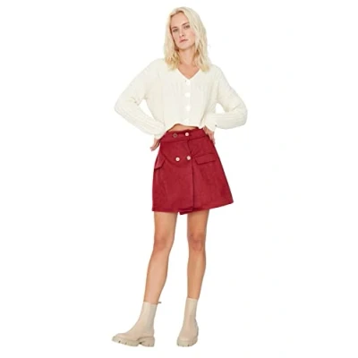 Image of Trendyol Skirt Burgundy Mini