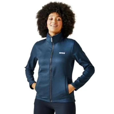 Image of Regatta Women&#039;s Water Repellent Connie V Softshell Walking Jacket Exotic Plume Icy Morn, Size: 16