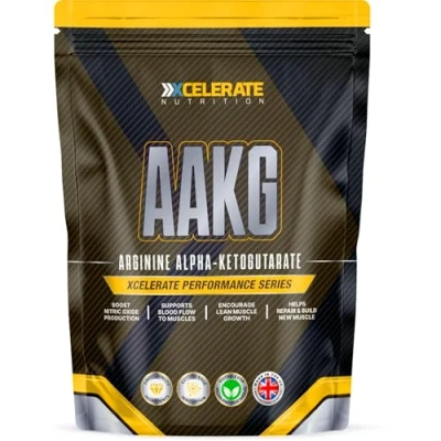 Image of XCelerate Nutrition AAKG Arginine Alpha Ketoglutarate Powder Pump Energy Nitric Oxide Cell Volumiser (100g)