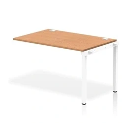 Image of Impulse Bench Single Row Ext Kit 1200 White Frame Desk Oak