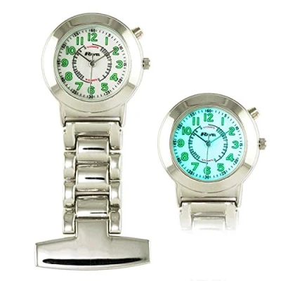 Image of Ravel Classic Nurses Fob Watch with EL Backlight Chrome