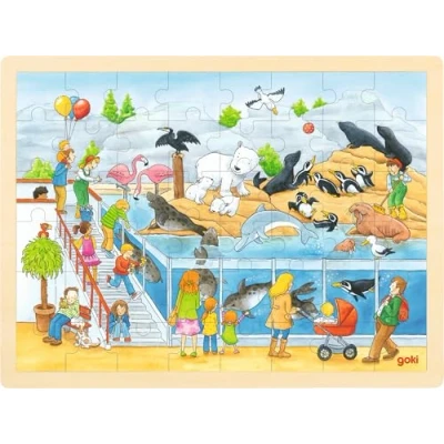 Image of GOKI 57744 Puzzle Visit at The Zoo, Multicoloured