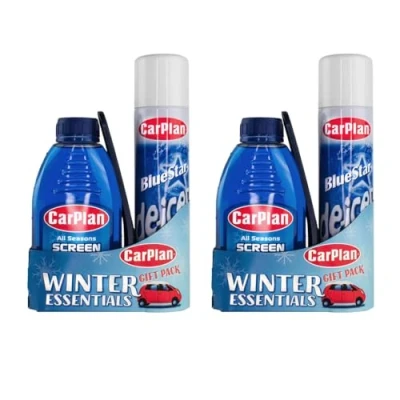 Image of 2 x Carplan Winter Essentials Gift Pack Screen Wash, De Icer, Ice Scraper